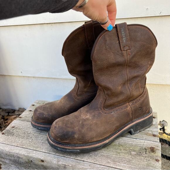 Wolverine Rancho Wellington Leather Steel Toe Work Boots - Picture 3 of 7